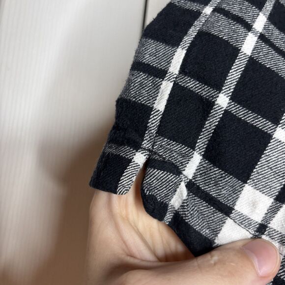 Dip Women’s XL Sleepwear Black White Plaid Flannel Pajama Shorts Drawstring - Picture 4 of 6